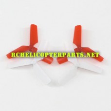 7505-01-Red Main Rotor 4PCS Spare Parts for Odyssey X7 X-7 ODY-7505 Drone Quadcopter