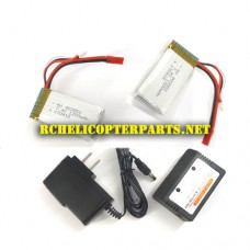 6062-37 Lithium Batteries 2PCS + Charger Parts for Riviera RIV-W606-2 RC Night Stalker Drone