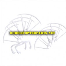 ZUFX-25 Blade Protector 8PCS and Landing Skid 2PCS Parts for Zuzo ZU-FX1 Quadcopter Drone