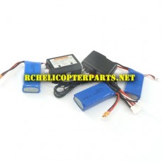 VCK 640-39 Lipo Batteries 3pcs and Wall Charger Parts for Denver DCH-640 Drone Parts